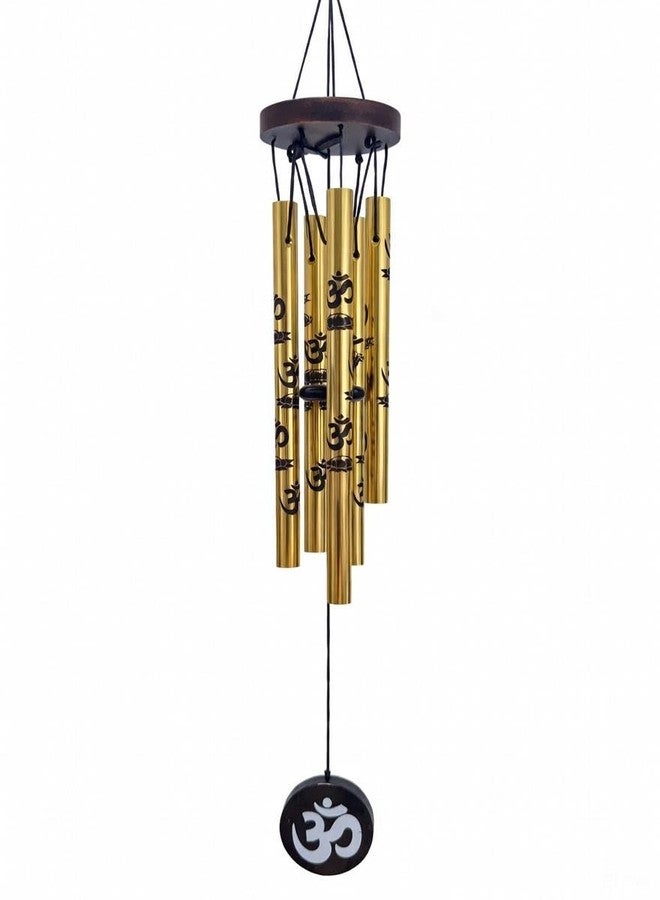 GJ Vastu Om Hanging Wind Chime for Home, Balcony and Bedroom Positive Energy with Good Sound (Gold) - 45 CM - Image 2